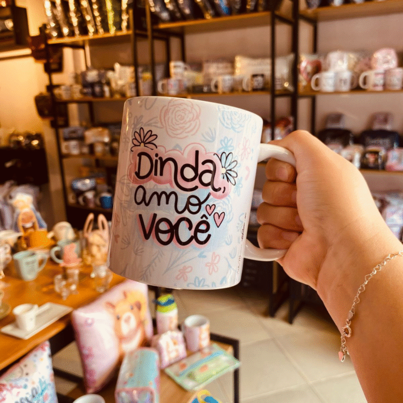 Caneca “Dinda, amo você”
