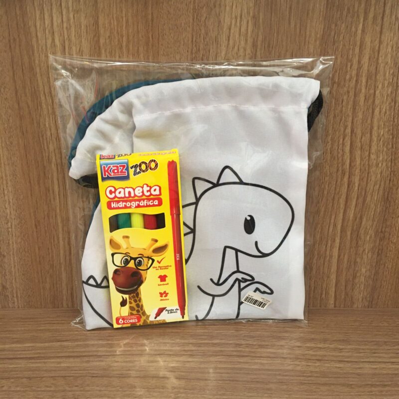 Mochila Pinte e Lave: Dinossauro 20x30