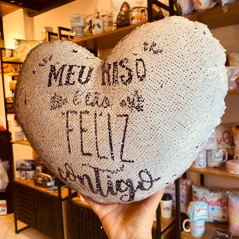 Al: Meu riso e tão feliz contigo (Coração Lantejoulas) - Variável