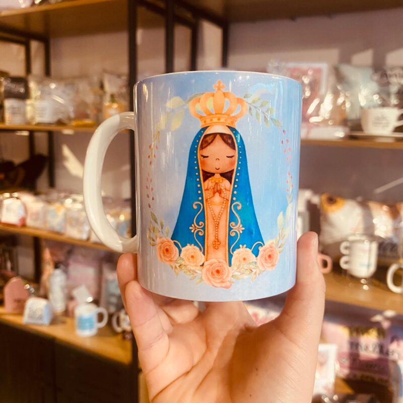 Caneca Porcelana Nsra Aparecida rogai por nós!