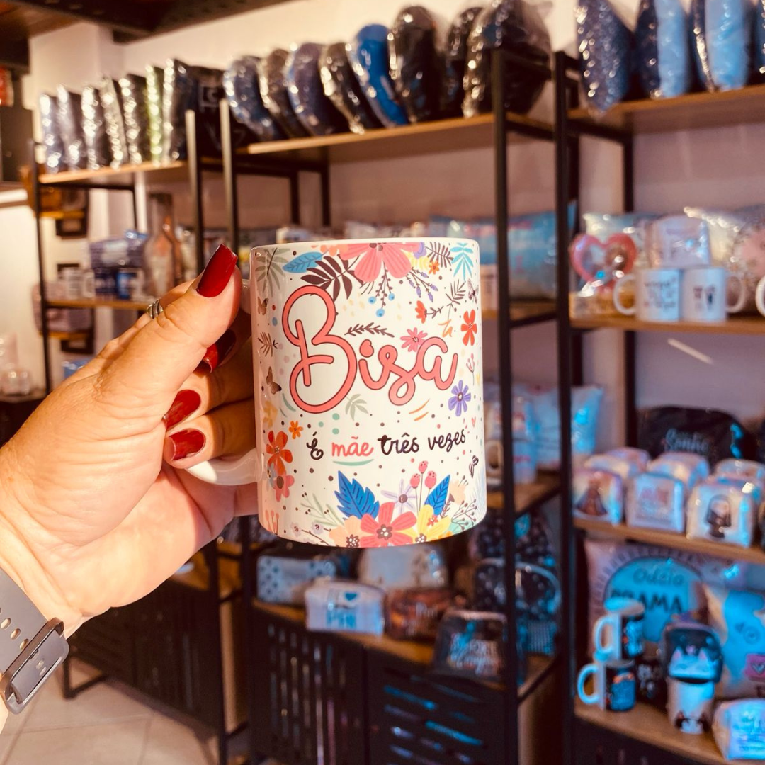 Caneca “Bisa é Mãe Três Vezes”