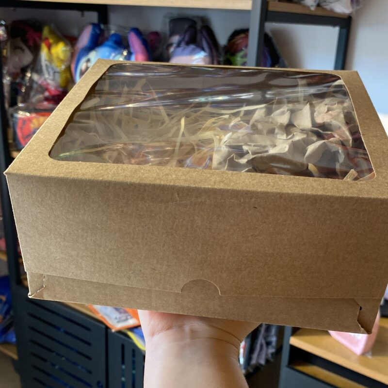 Caixa Kraft Quadrada (Tampa com Visor)