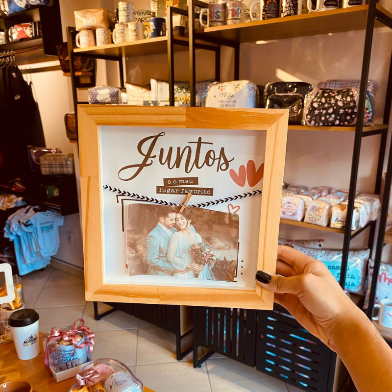 Porta Retrato: Juntos e o meu lugar favorito