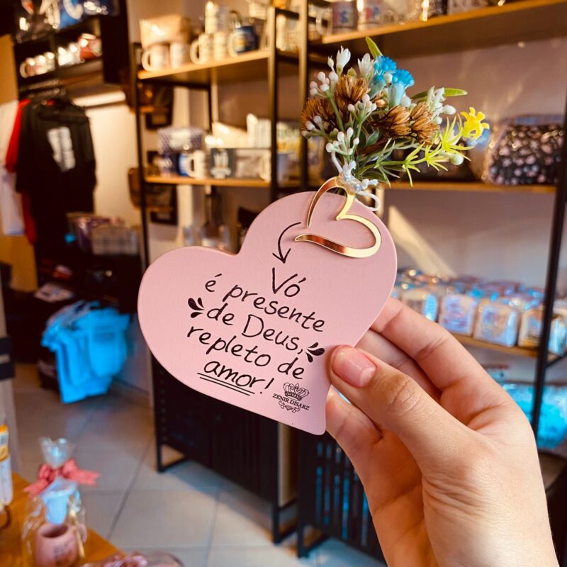 ENFEITE DE MESA: VÓ É PRESENTE DE DEUS, REPLETO DE AMOR! P20755