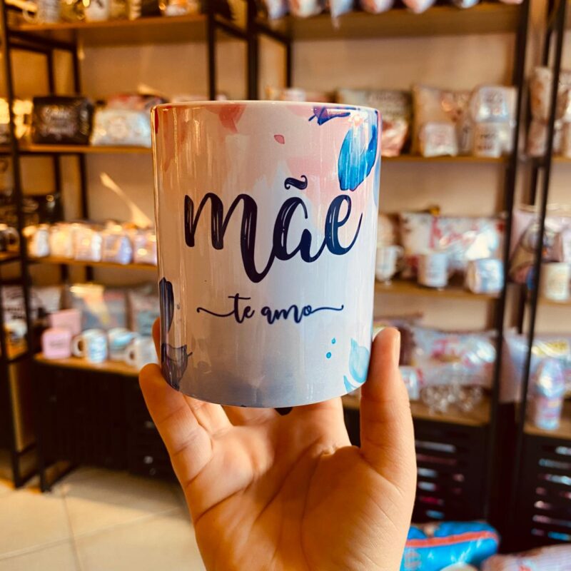 Caneca porcelana  Mãe te amo!