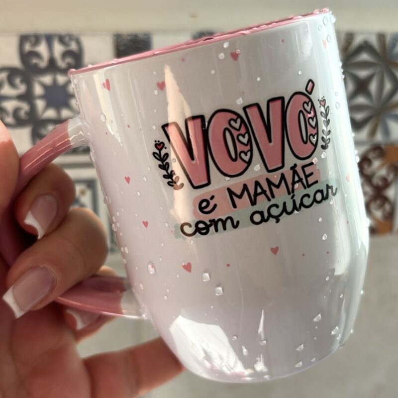 Caneca Colher: Vovó é mamãe com açúcar!