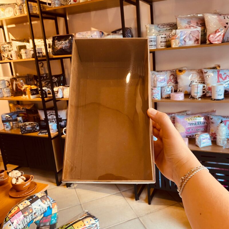 Caixa kraft Retangular com Tampa de Acetato