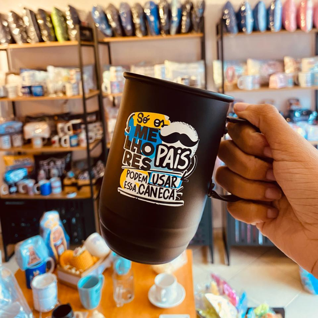 Caneca de Alumínio: Só os melhores pais podem usar essa caneca! Caneca de Alumínio: Só os melhores pais podem usar essa caneca!