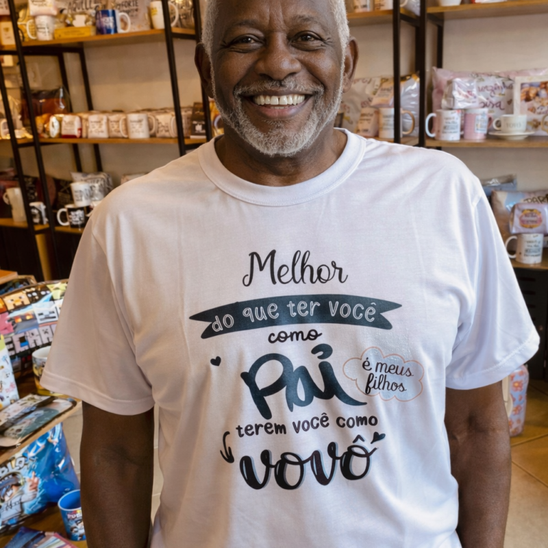 Camiseta Melhor do que ter você como pai, é meus filhos terem você como vovô