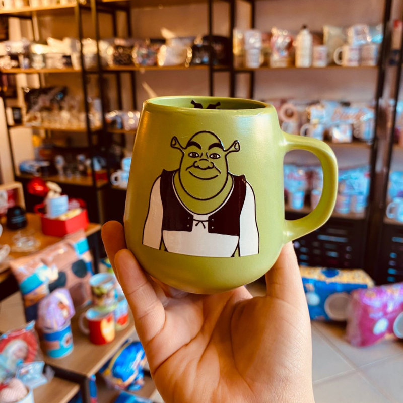 Caneca Cerâmica Shrek e Fiona