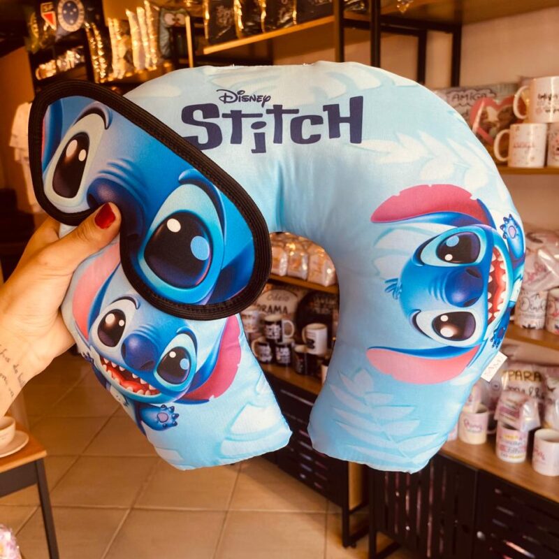 Almofada de Pescoço + máscara de olhos Stitch