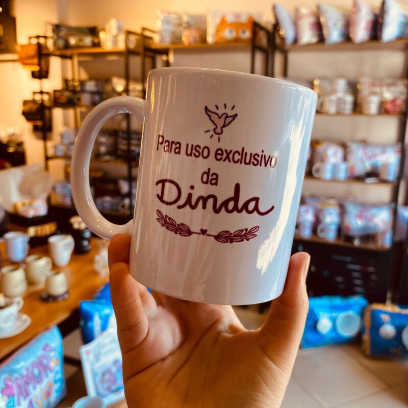 Caneca porcelana Para uso exclusivo do(a) dindo/dinda