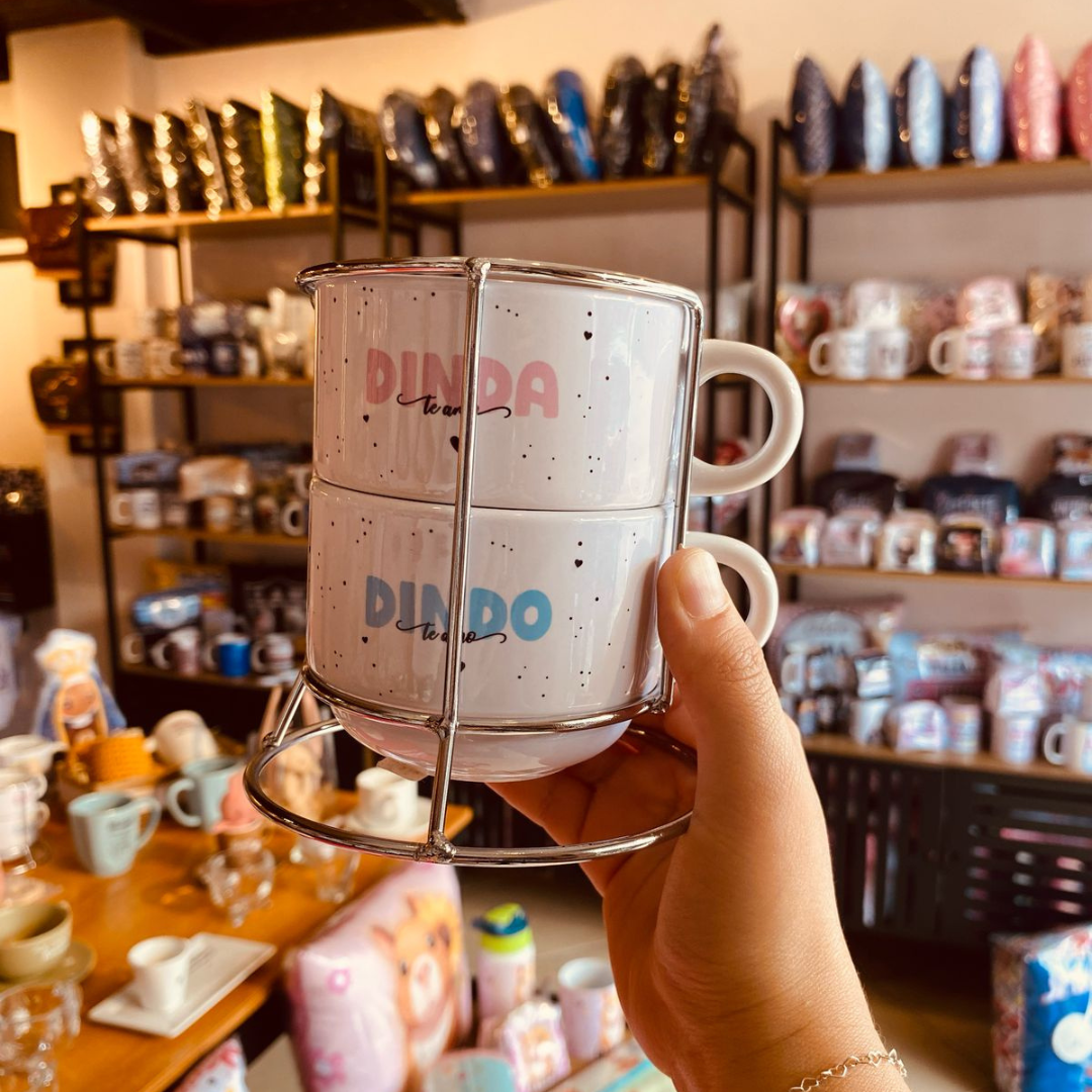 Torre com 2 Xícaras: Dinda e Dindo