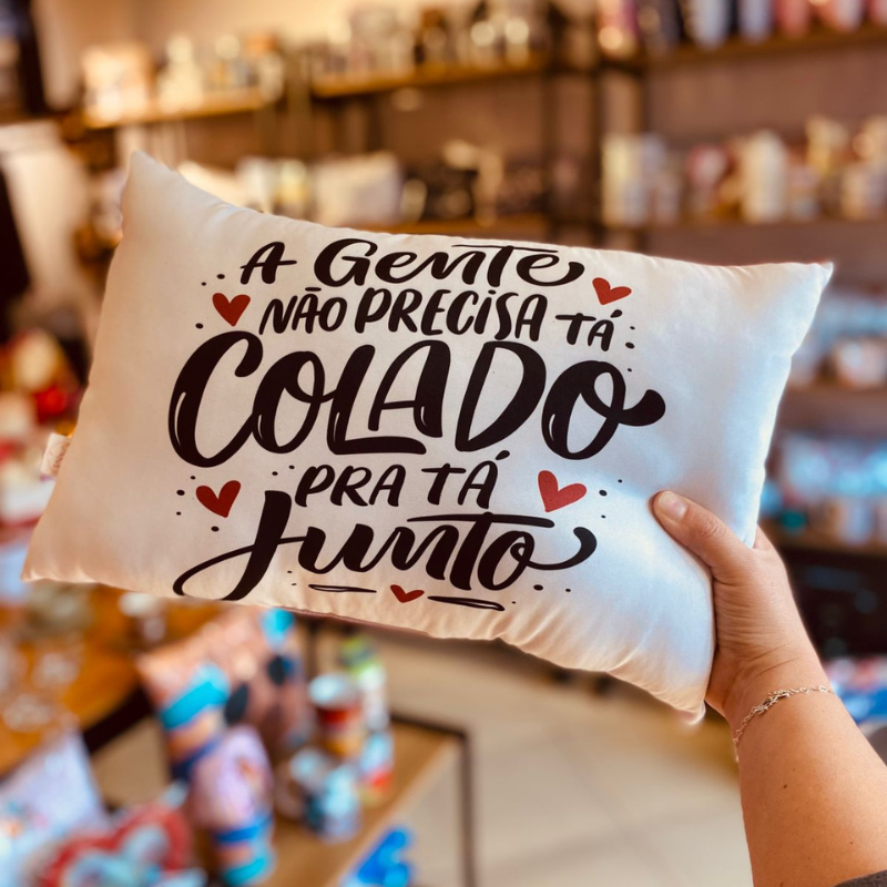 Almofada A gente não precisa tá colado pra tá junto