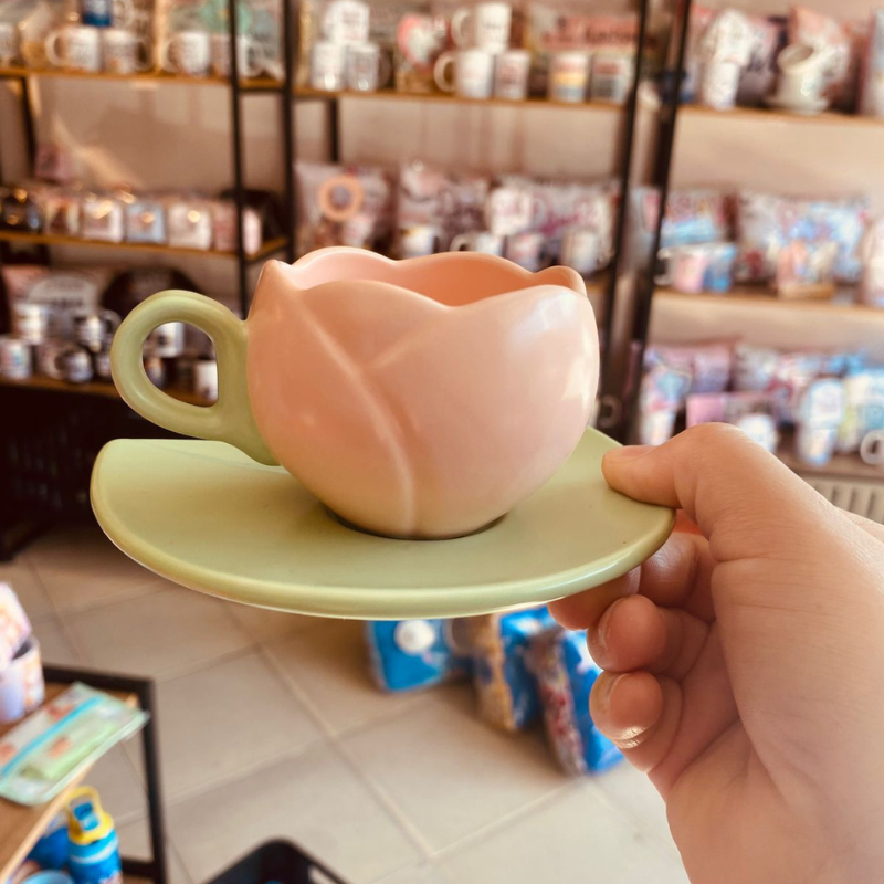 Caneca Ceramica Tulipa
