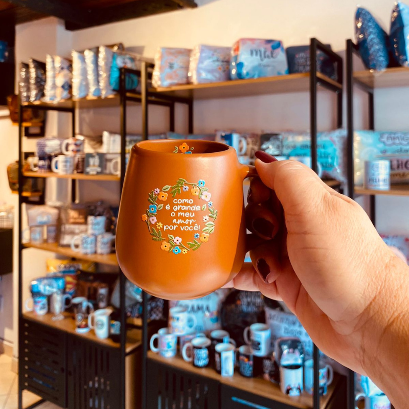 Caneca Cerâmica: Como é grande o meu amor por você!