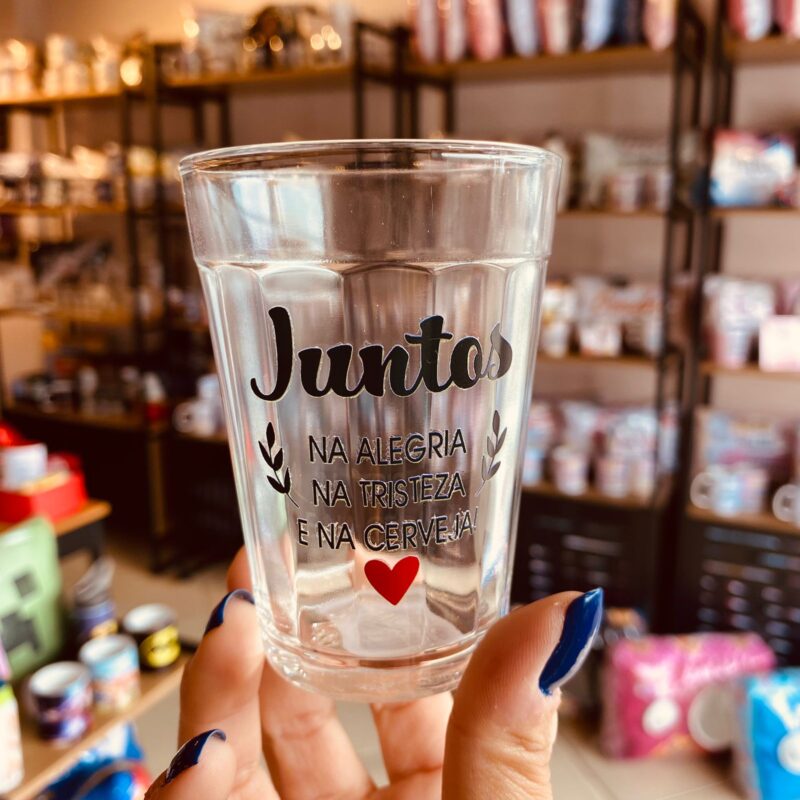 Copo Americano Juntos na Alegria , na Tristeza e na Cerveja