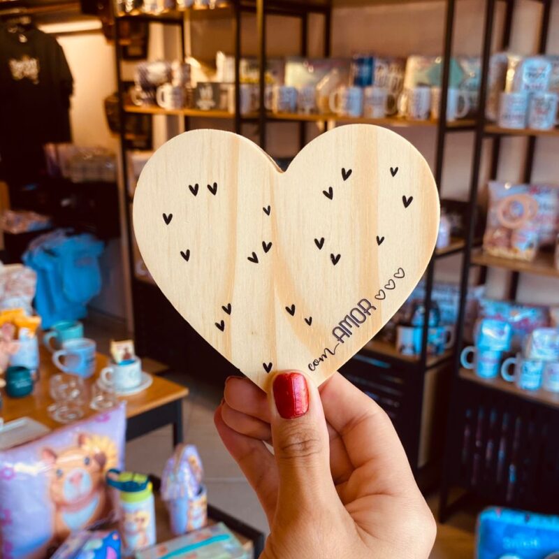 porta copos com amor