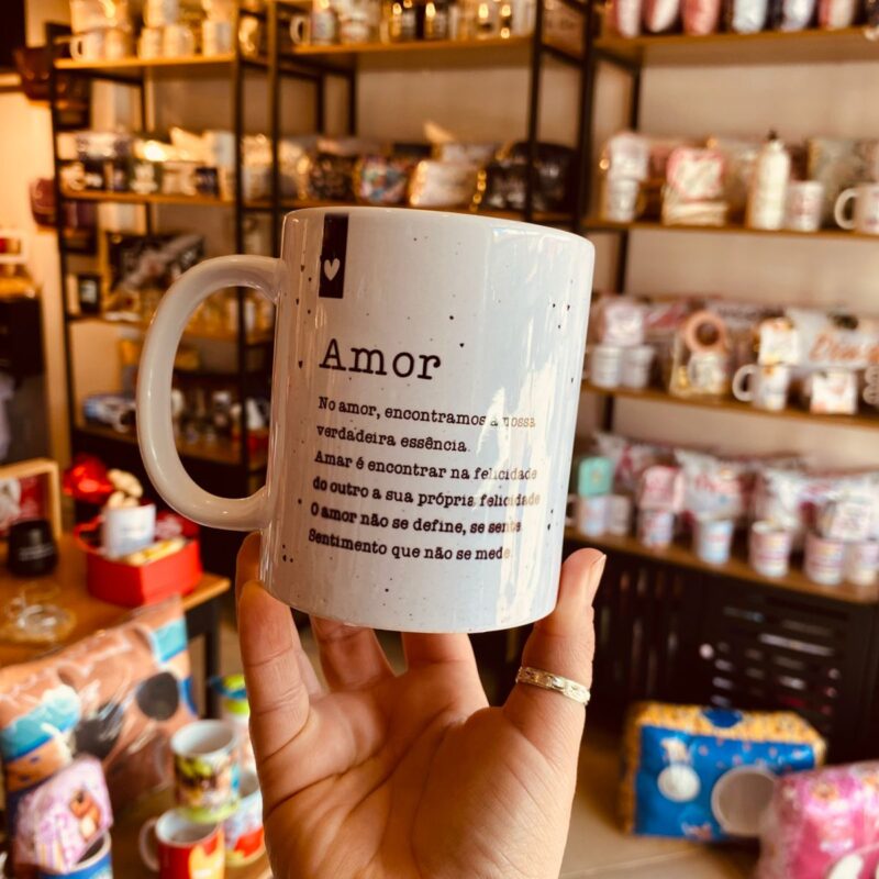 Caneca Porcelana AMOR Sinonimos