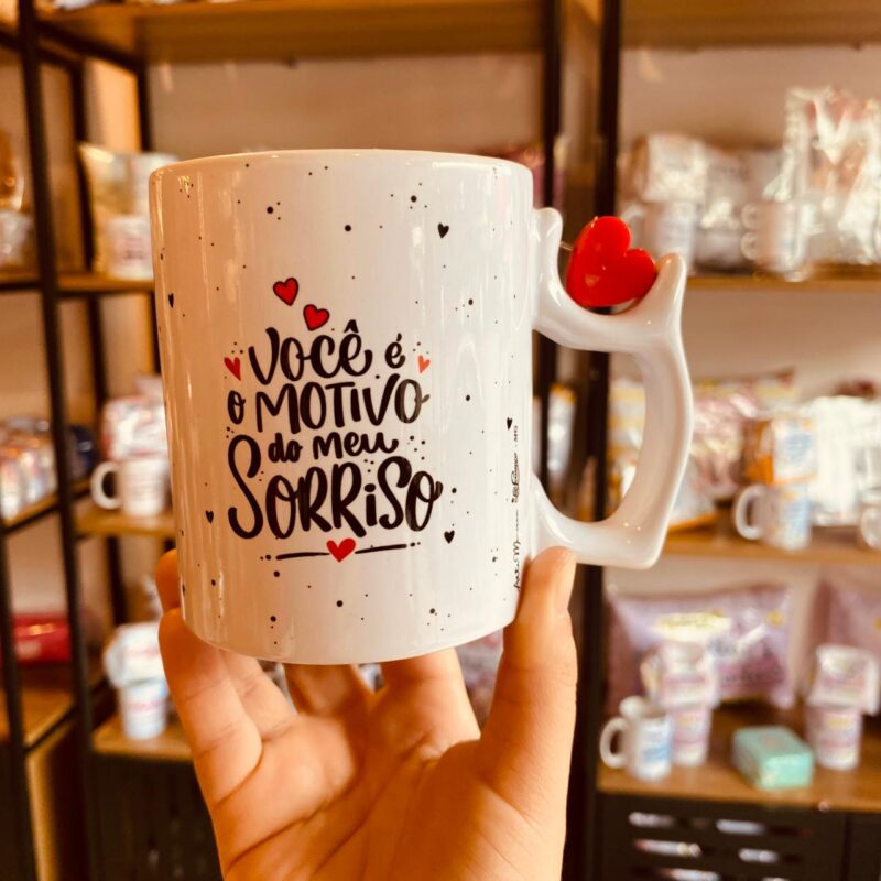 Caneca Porcelana Você é o motivo do meu sorriso