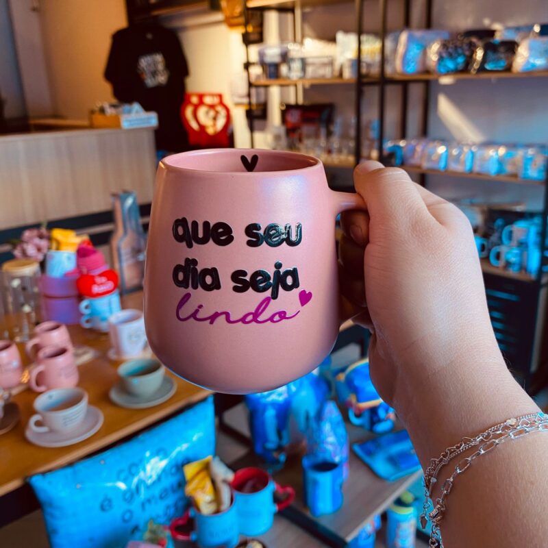 Caneca de Cerâmica  Que seu dia seja lindo!