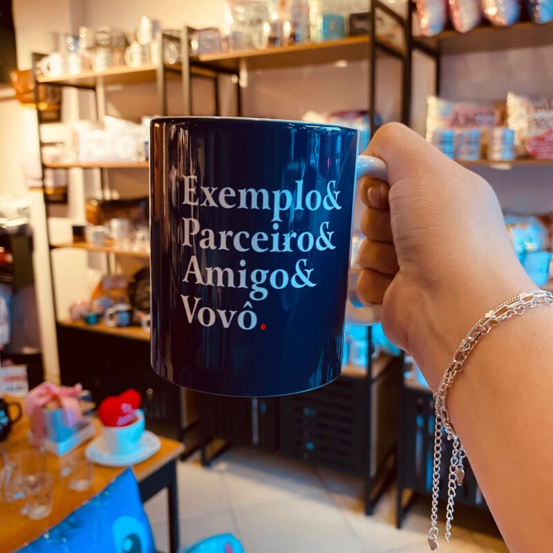 Caneca Porcelana Exemplo & Parceiro & Amigo & Vovô .