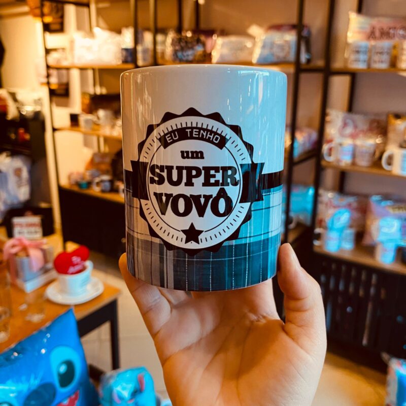 Caneca Porcelana Eu tenho um super vovô!