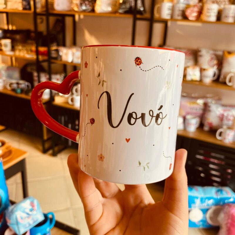 Caneca Porcelana Vovó Amor que acalma e conselhos que guiam!