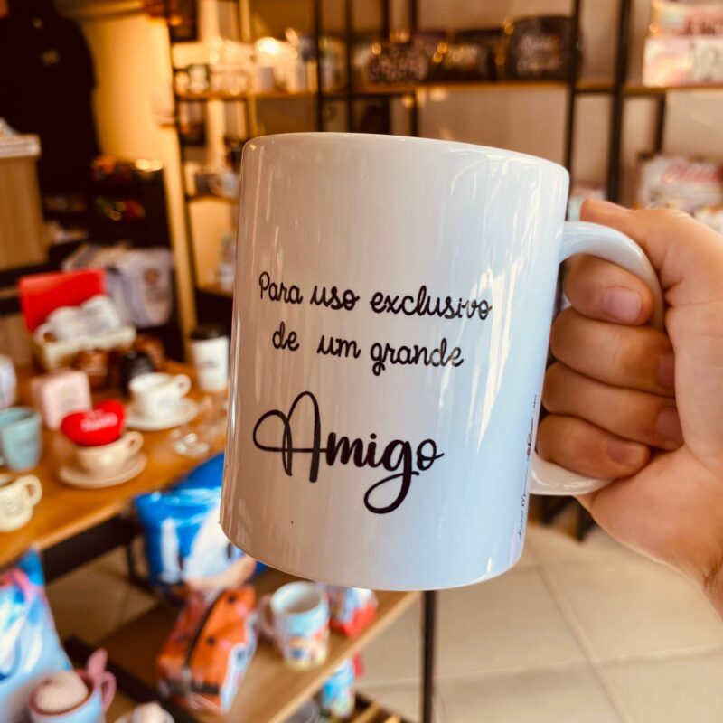 Caneca Porcelana "Amigo (Sinônimos)
