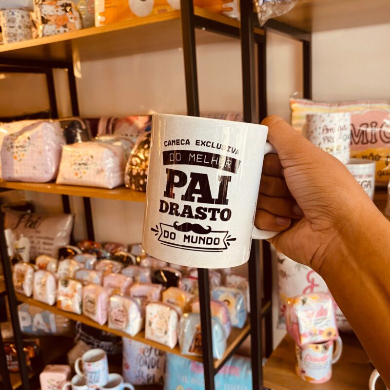 Caneca Porcelana Exclusiva do melhor PAIdrasto do mundo!