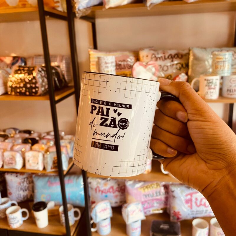 Caneca Porcelana Melhor paizão do mundo-meu primeiro herói, meu eterno exemplo!