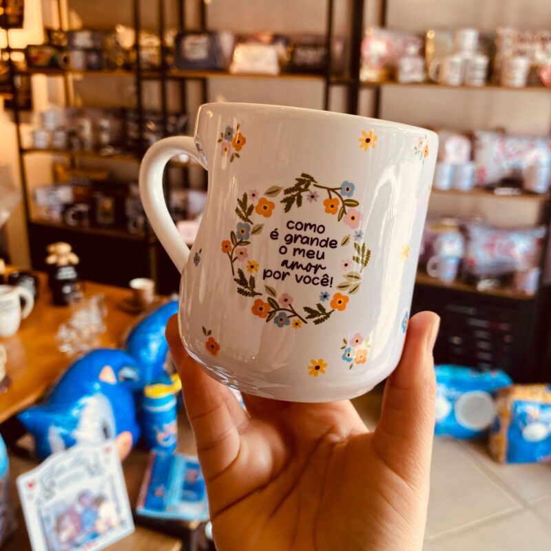 Caneca Corpo Coração Como é grande o meu amor por você!