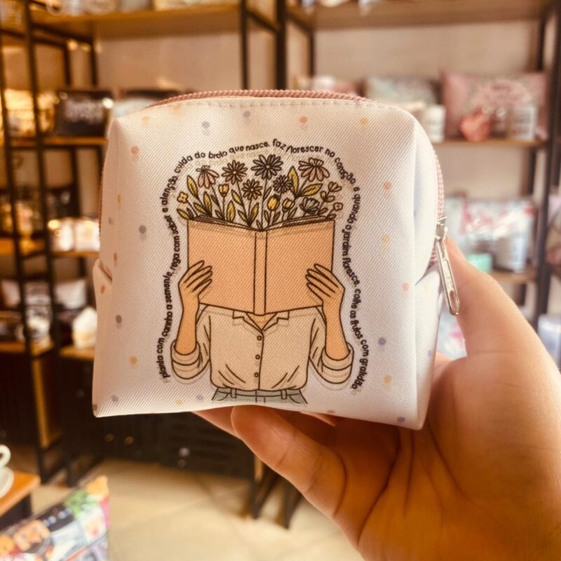 Necessaire Professora por amor - Livro com flores