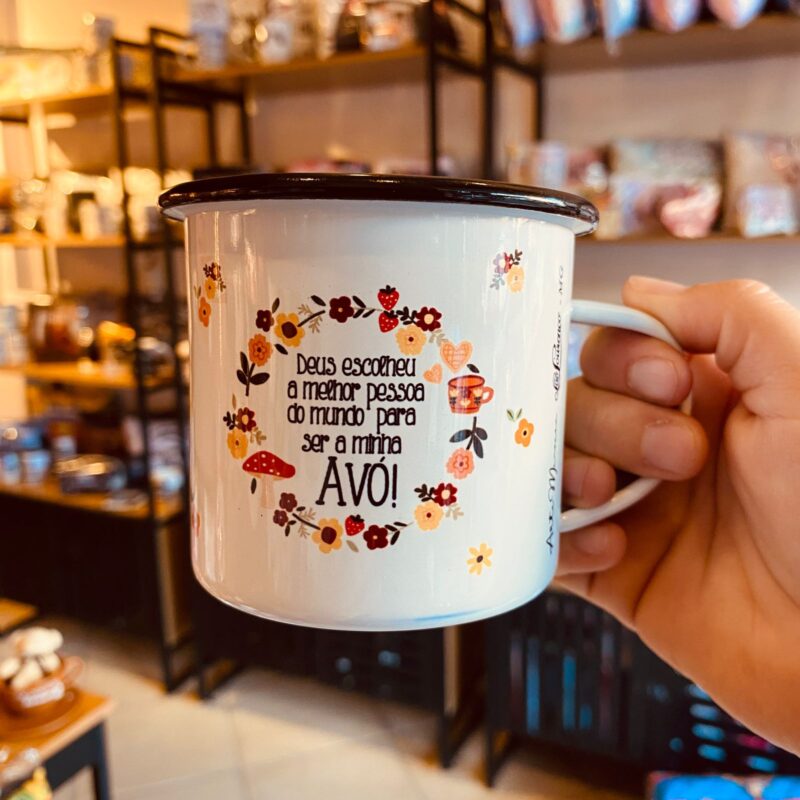 Caneca Ágata "Deus escolheu a melhor pessoa para ser minha Avó!"