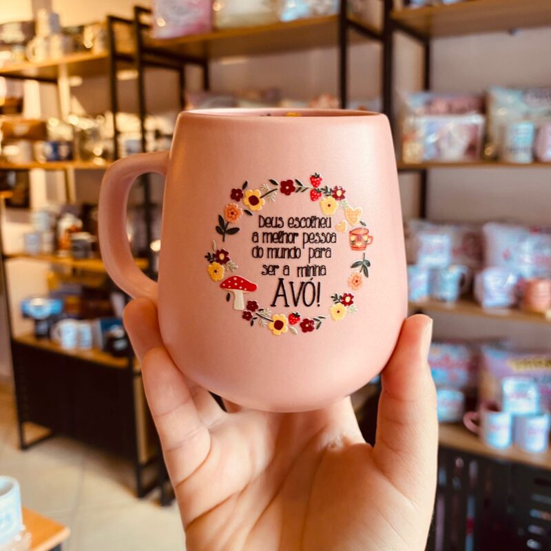 Caneca Cerâmica Deus escolheu a melhor pessoa para ser a minha avó!