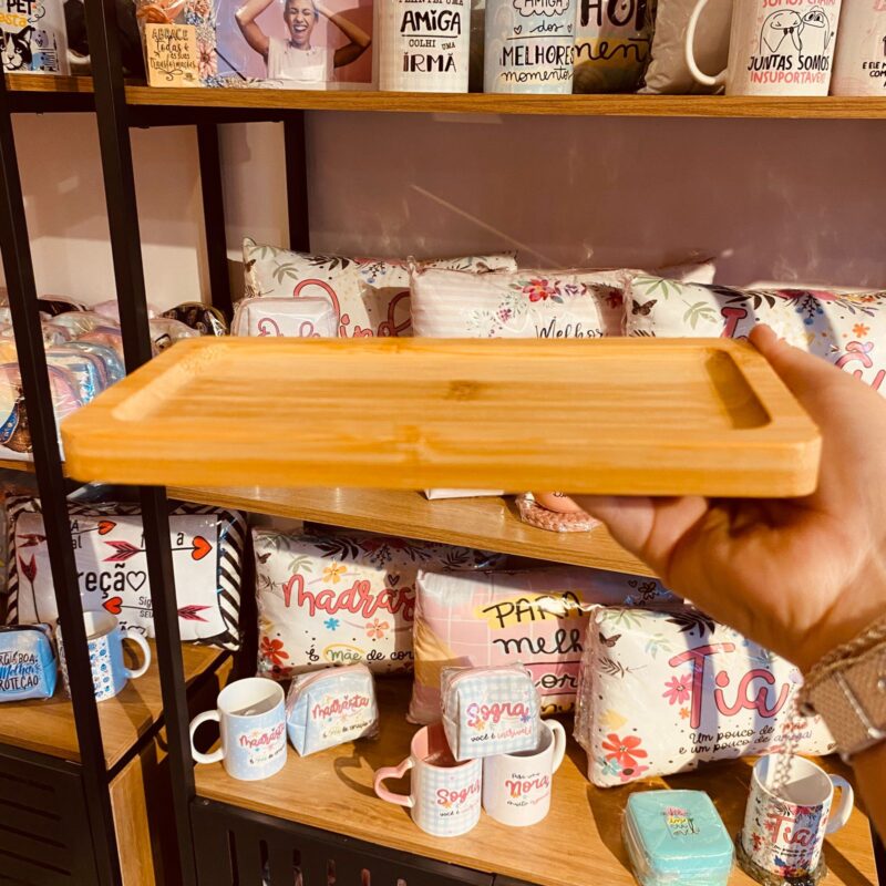 Bandeja de Bambu Retangular