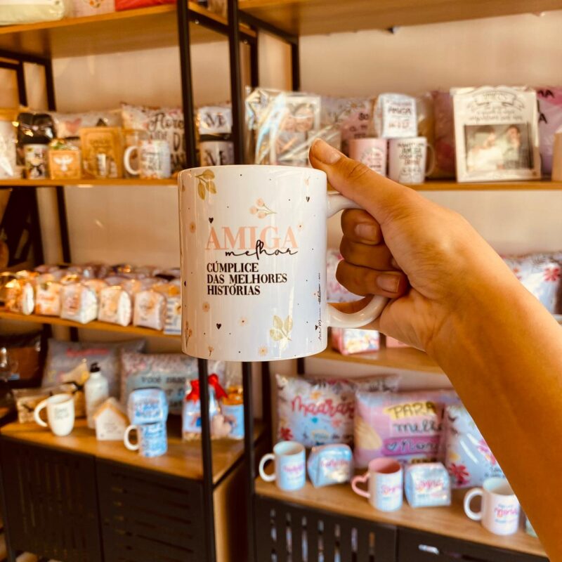 Caneca Porcelana Melhor AMIGA , cúmplice das melhores histórisas!