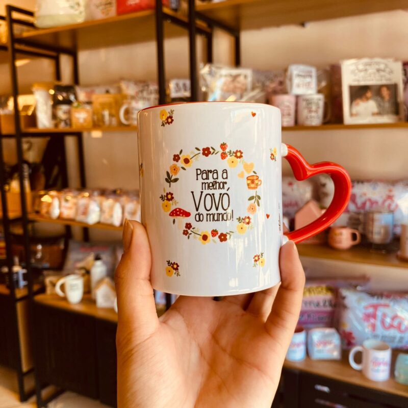 Caneca Porcelana Para a melhor Vovó do mundo!