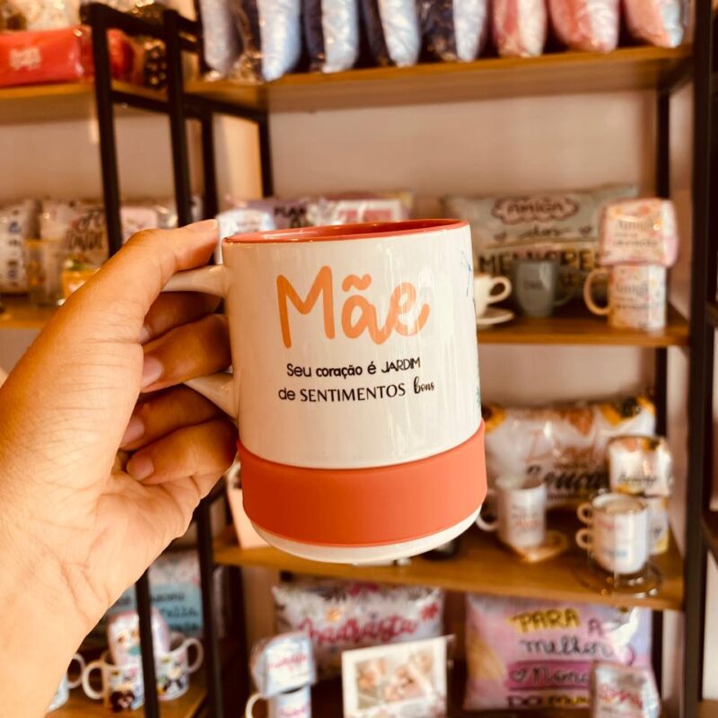 Caneca de porcelana Base de Silicone