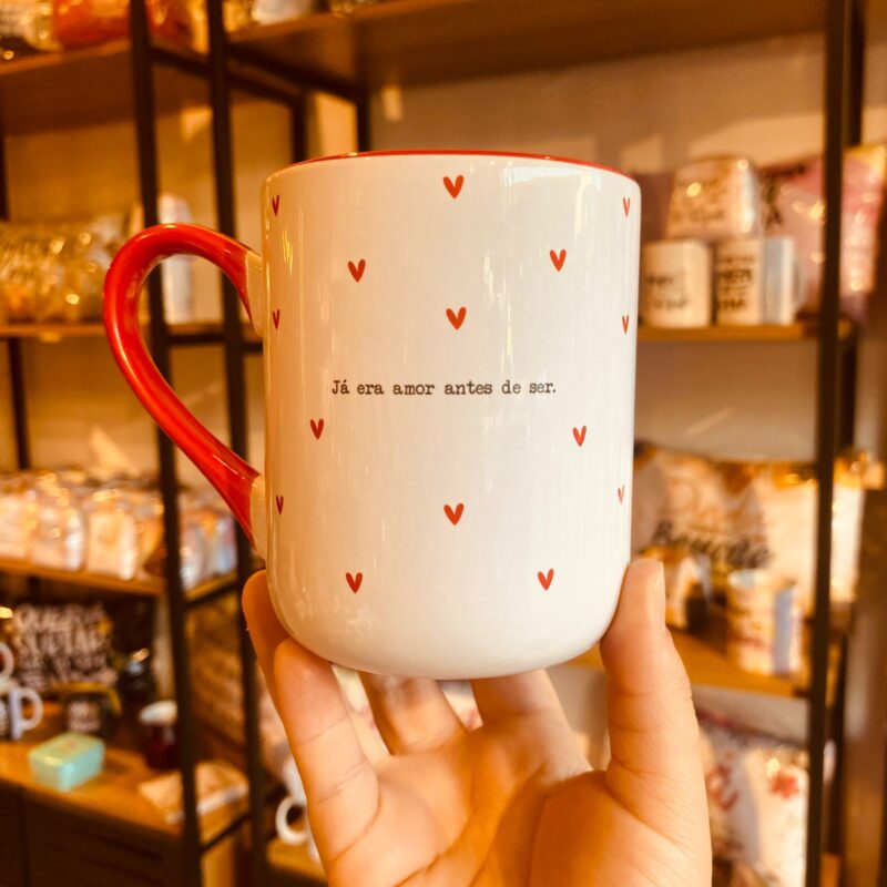Caneca Porcelana Já era amor antes de ser!