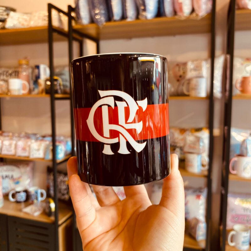 Caneca Porcelana Flamengo (Faixa)
