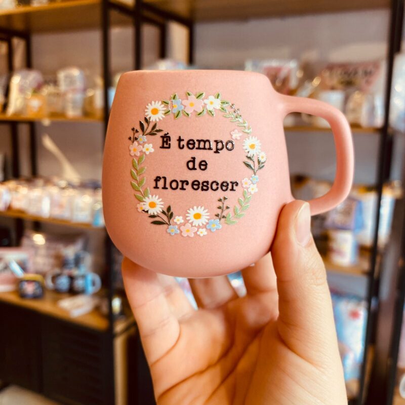 Caneca Cerâmica É tempo de florescer