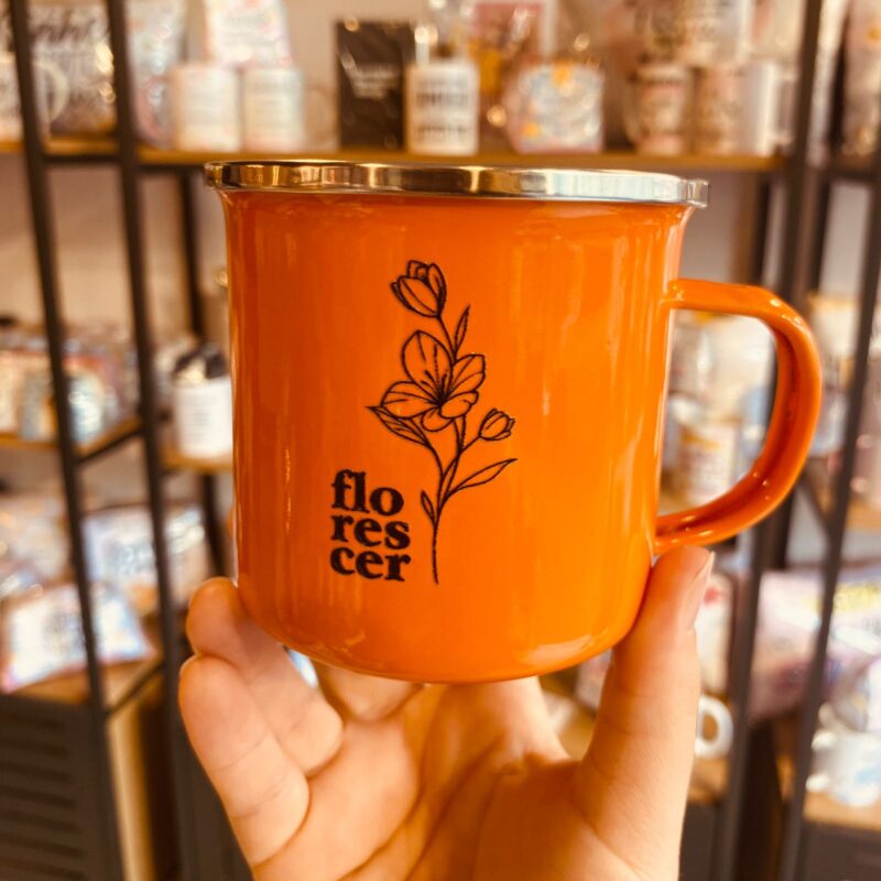 Caneca de ágata Frases