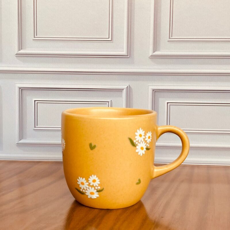 Mini Caneca de Cerâmica Floral