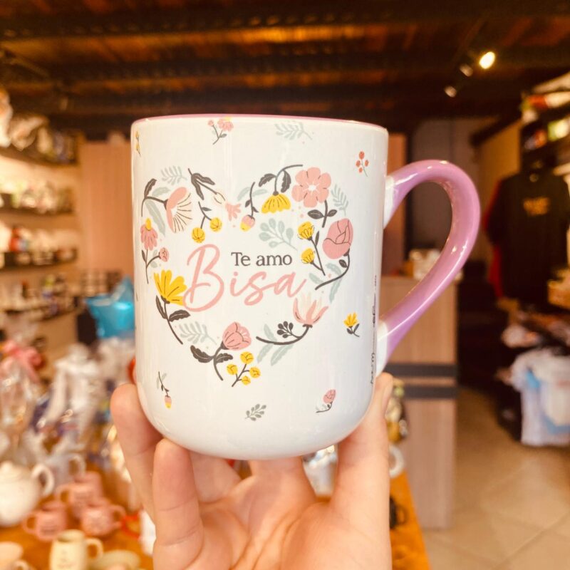 Caneca de Porcelana Te amo Bisa (Florescer)