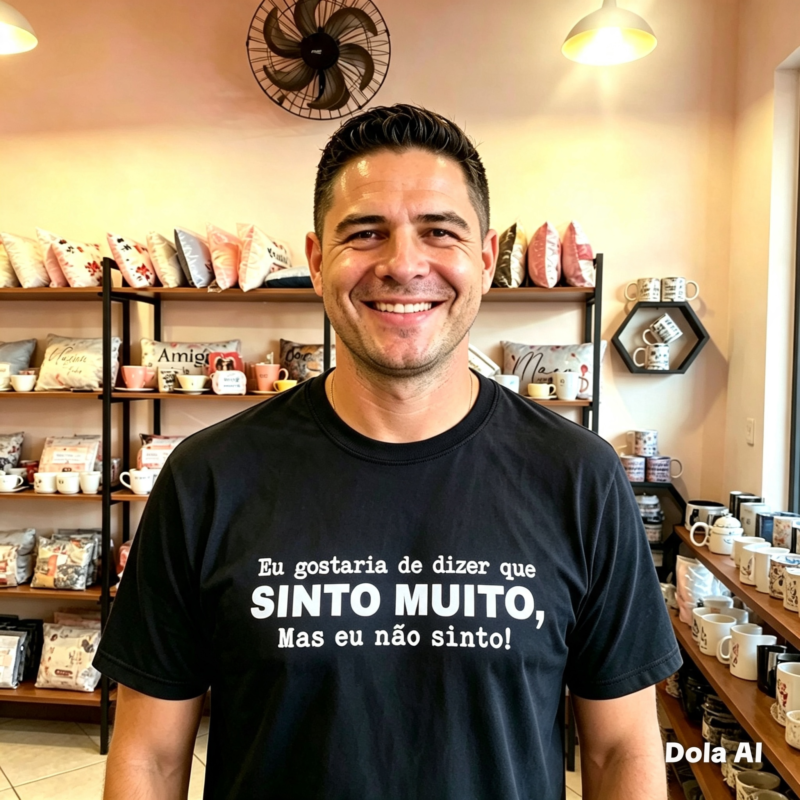 Camiseta Eu gostaria de dizer sinto muito, mas eu não sinto!