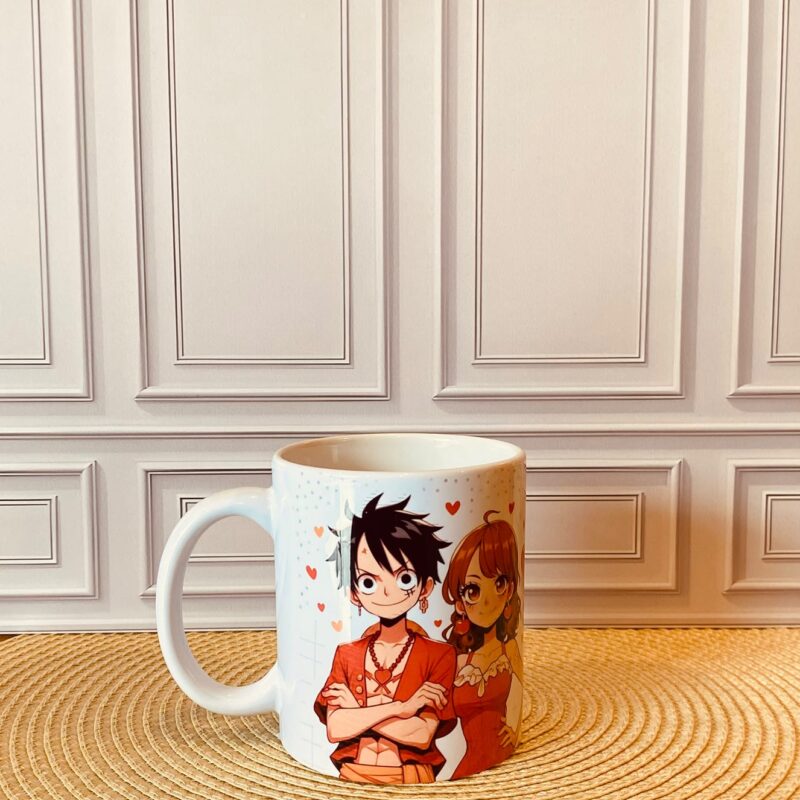 Caneca Porcelana Casal Desenhos
