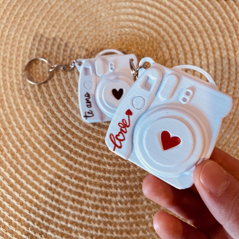 Chaveiro Porta Fotos Máquina Fotográfica Retrô