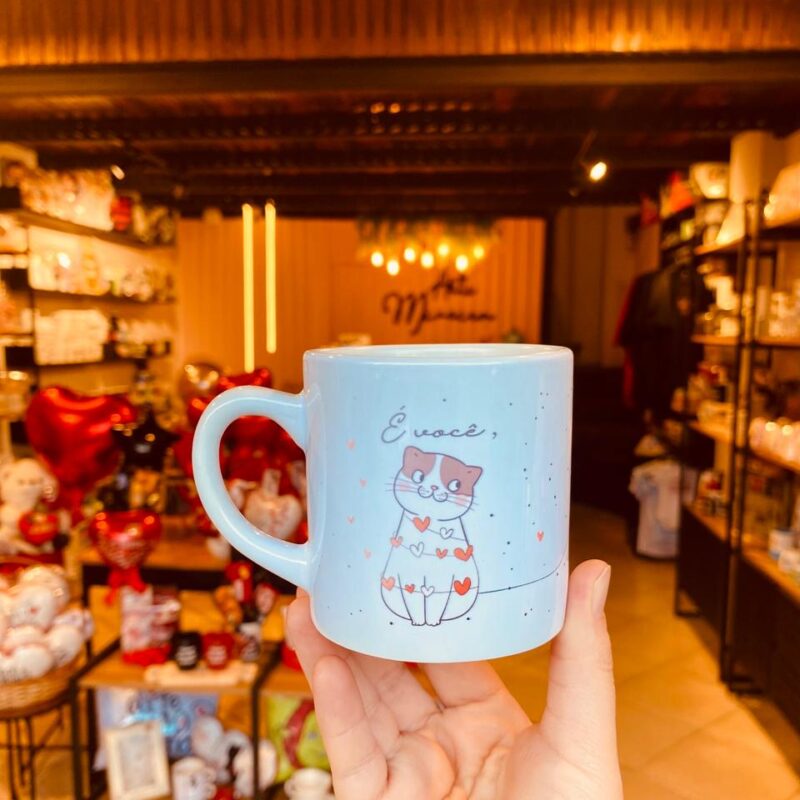 Mini Caneca Porcelana É você, sempre foi você (gatos)