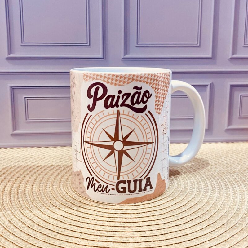Caneca porcelana color (PT) Paizão meu guia